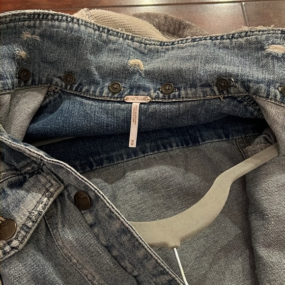 💙Beautiful Free People Denim knit Hoodie Jacket💙 - Picture 13 of 13